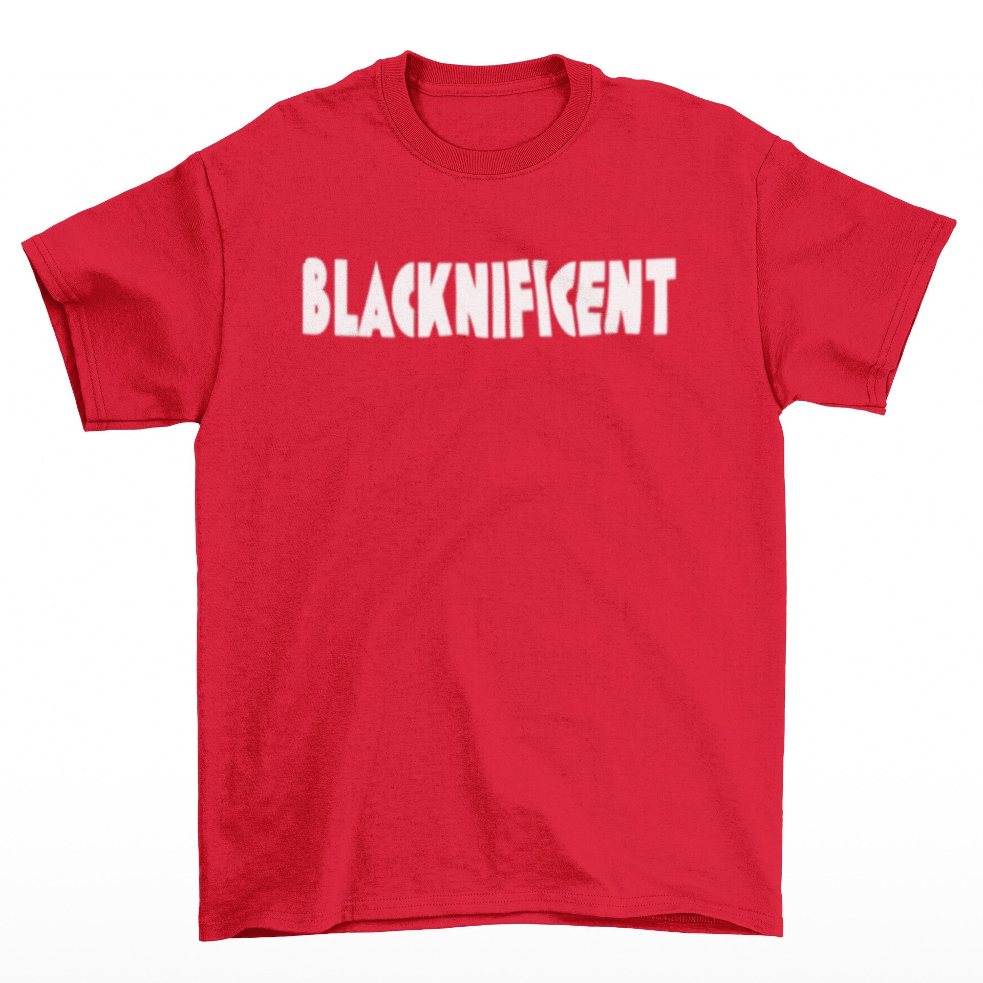 Red Blacknificent Tee - Black / White Logo