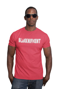 Red Blacknificent Tee - Black / White Logo