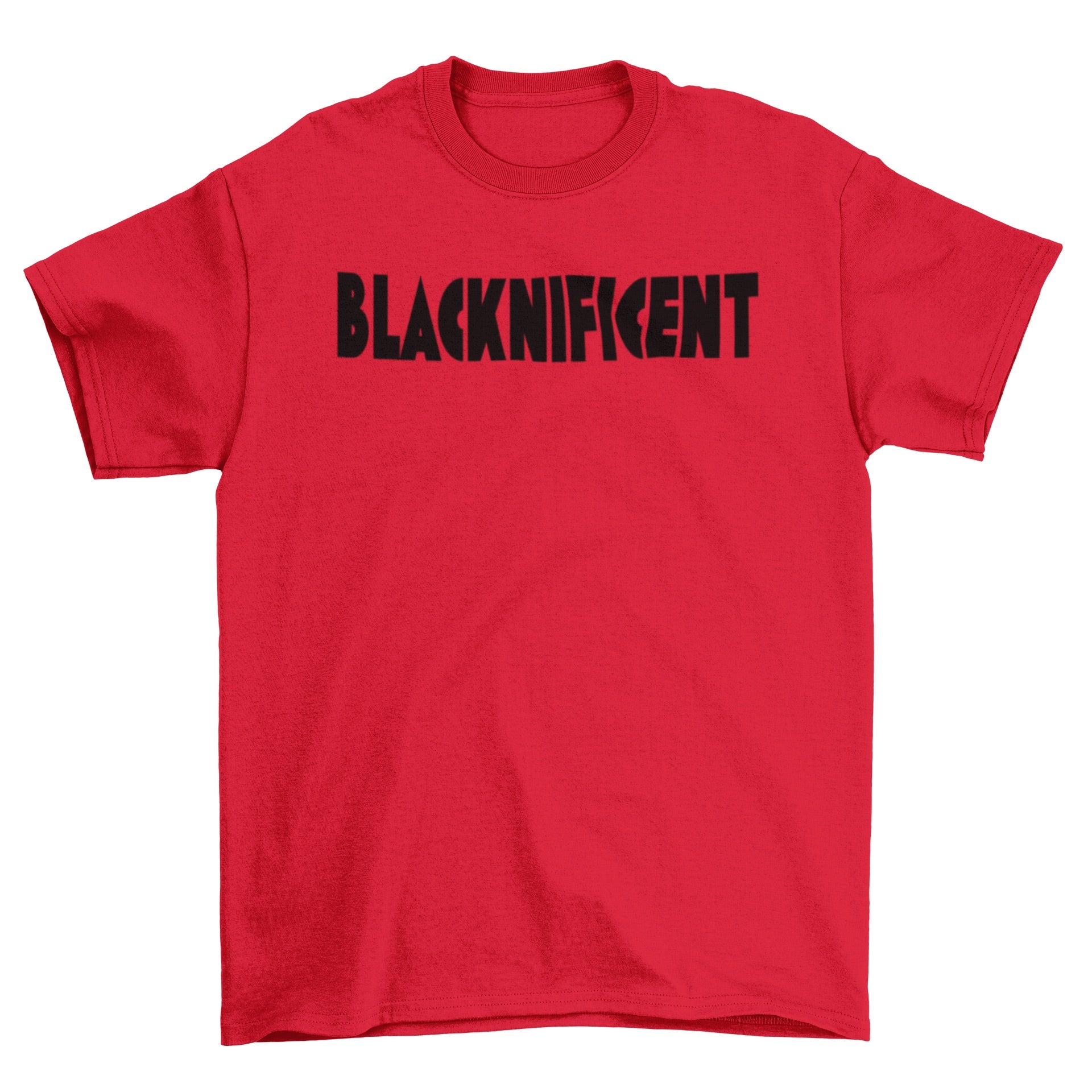 Red Blacknificent Tee - Black / White Logo