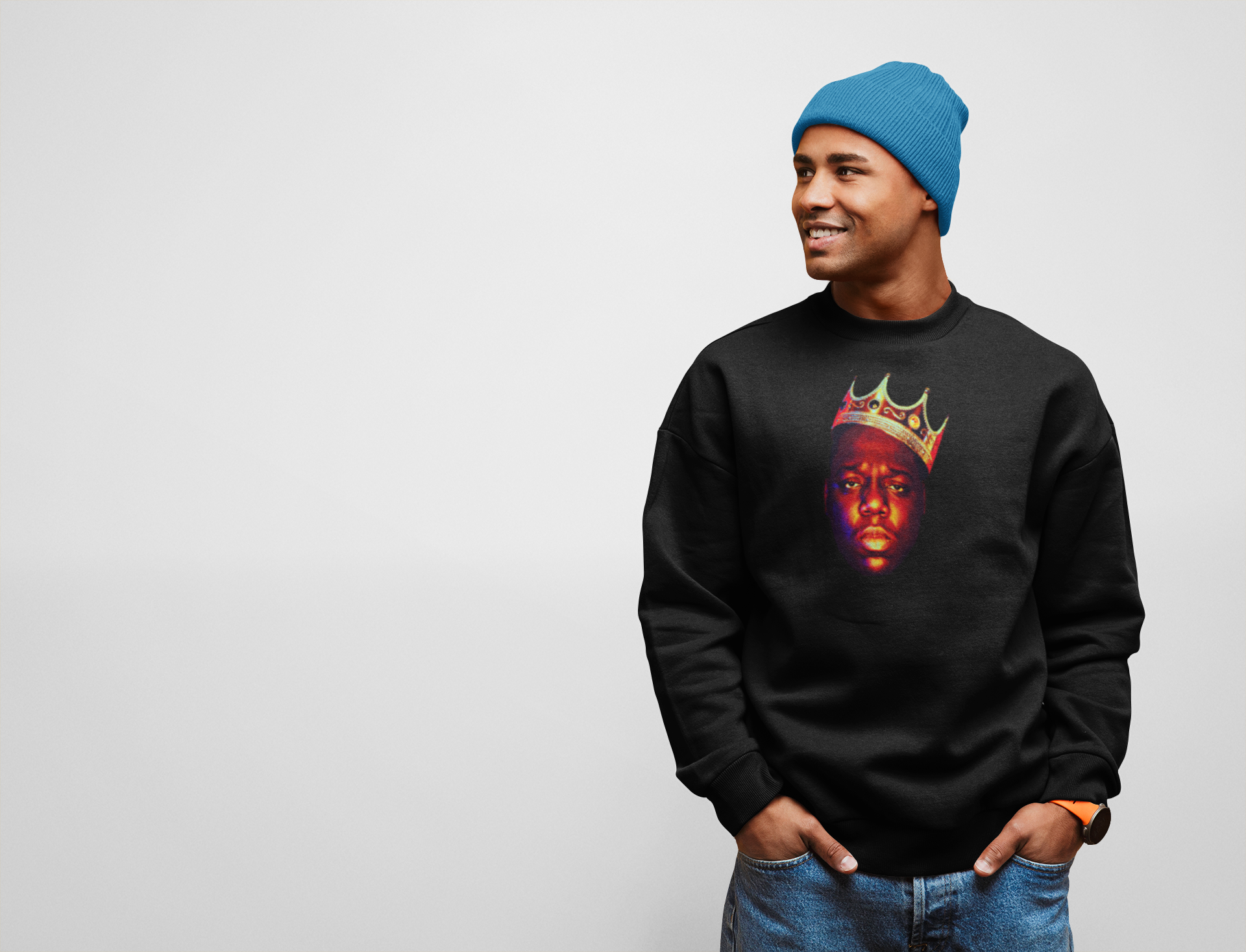 K.O.N.Y. Biggie Smalls Crewneck Sweatshirt Black The Blacknificent