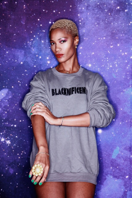 Blacknificent Sweatshirt Gray